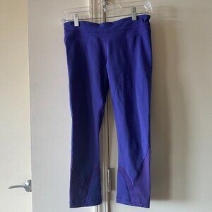 Lululemon Cropped Capri Leggings Royal Blue Purple Size 6